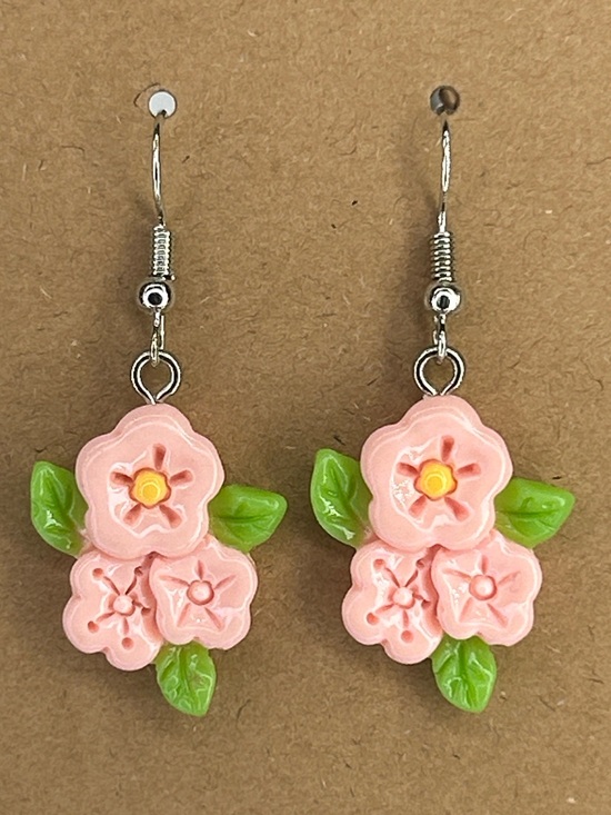 Fashion Jewelry Jewelry - Pink Floral Drop Earrings Women Fashion Jewelry